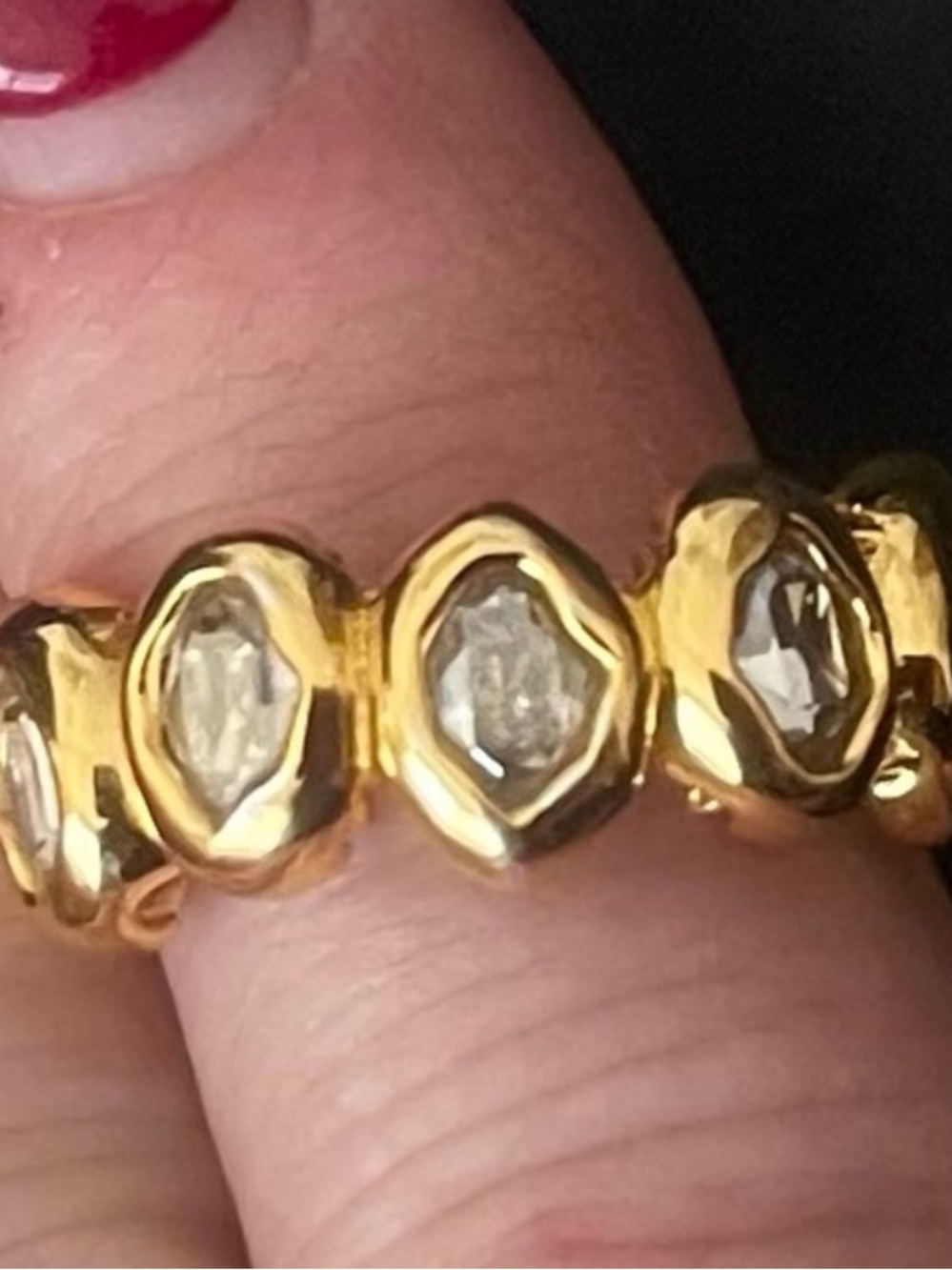 Alex Bittar Gold Crystal Ring • Modern Luxe Statement